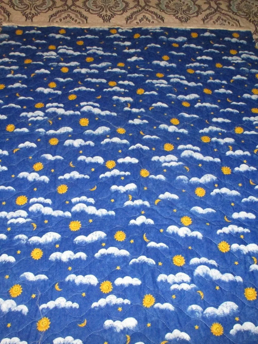 NEW Colorful Elephant Zebra Tiger Lion Baby Crib Quilt Unfinished Sun Moon